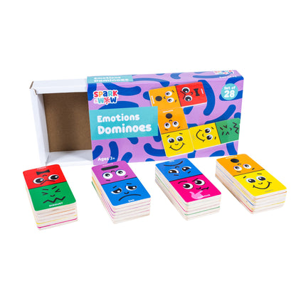 Spark & Wow Emotions Dominoes - Expressive Play Set - 28 Pieces