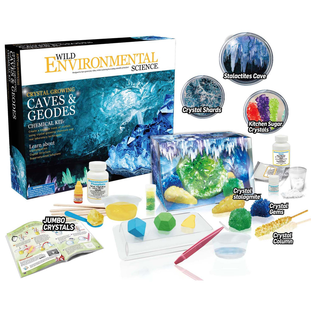 Wild Environmental Science Crystal Caves & Geodes Kit - Grow Stalagmites & More