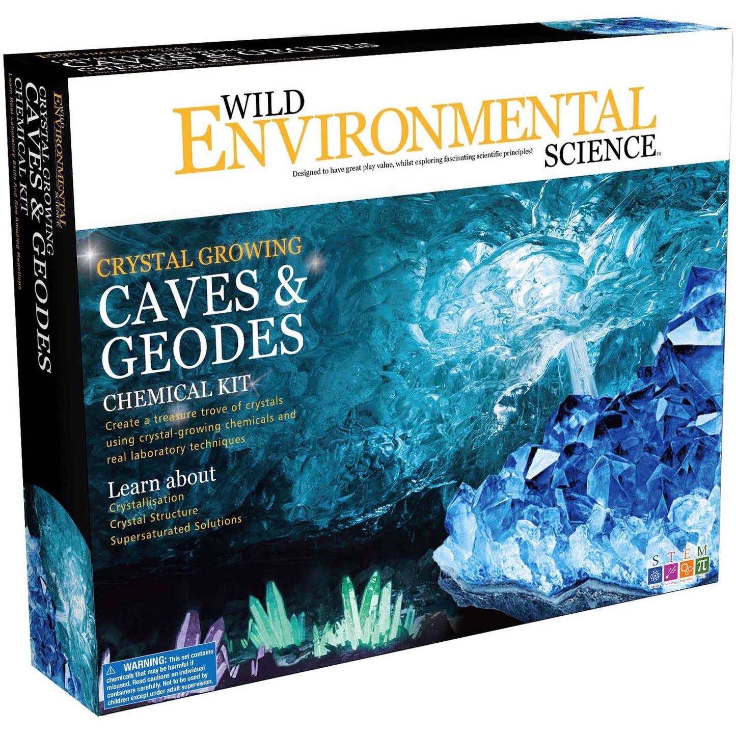 Wild Environmental Science Crystal Caves & Geodes Kit - Grow Stalagmites & More