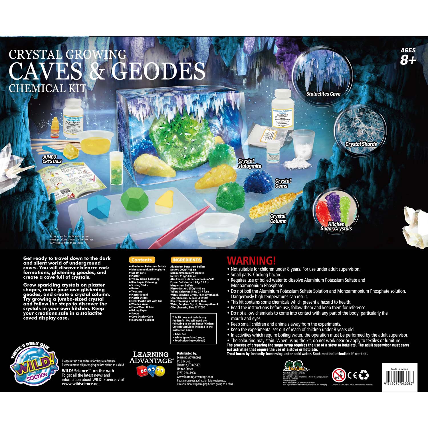 Wild Environmental Science Crystal Caves & Geodes Kit - Grow Stalagmites & More