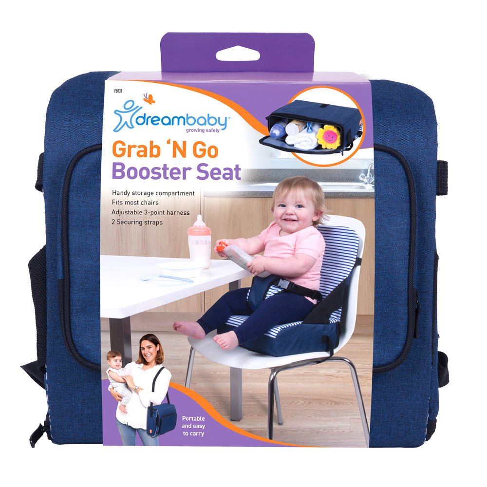 Dreambaby® Grab 'N Go Booster Seat - Navy: Portable Dining Delight