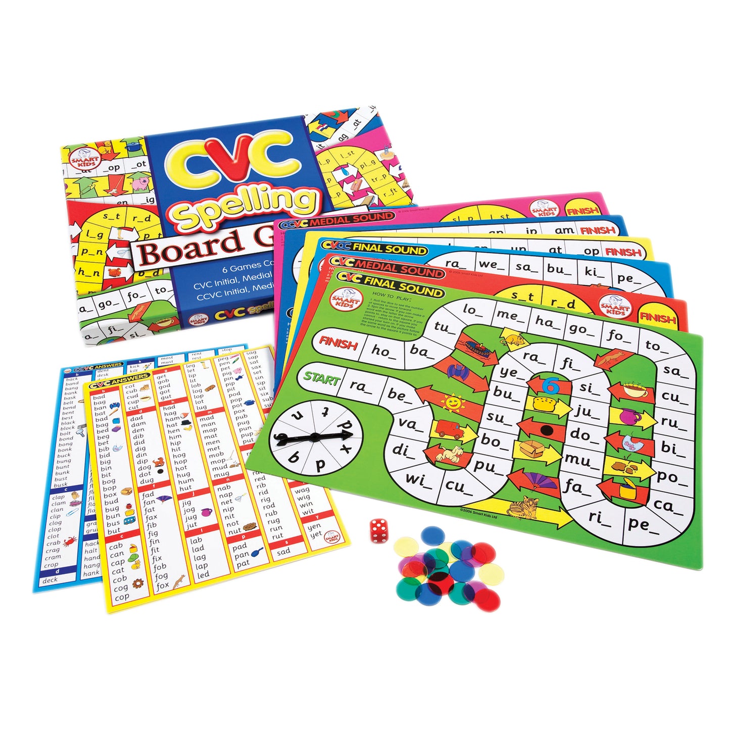 Didax® CVC Spelling Board Game - Early Reading Skills - Vibrant Fun