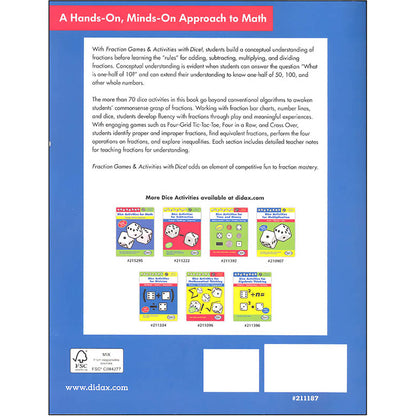 Didax® Fraction Fun - Math Dice Games & Activities Resource Book