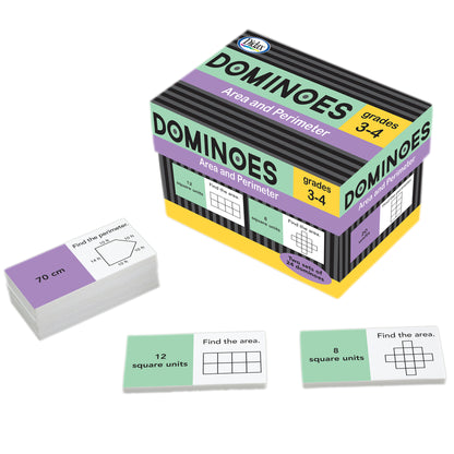 Didax Area and Perimeter Foam Dominoes Set - Educational Math Game