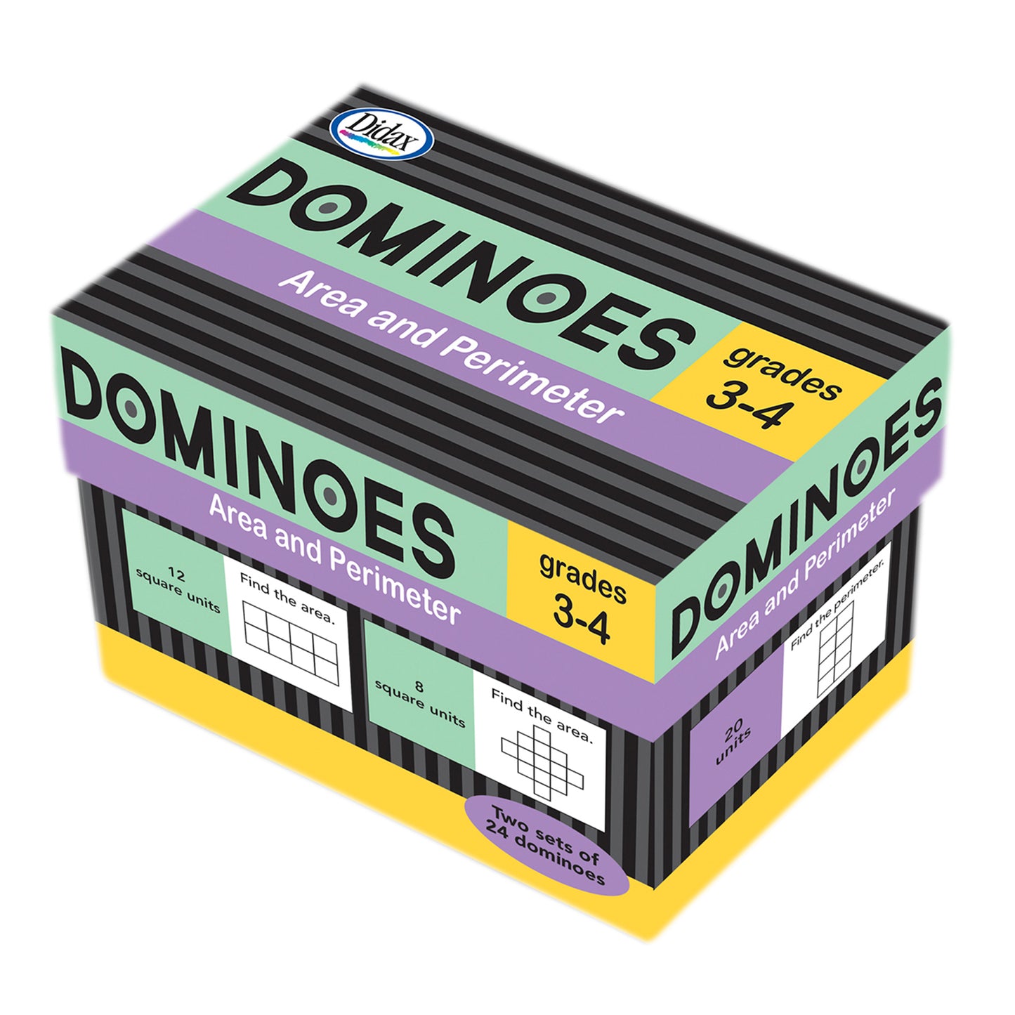 Didax Area and Perimeter Foam Dominoes Set - Educational Math Game