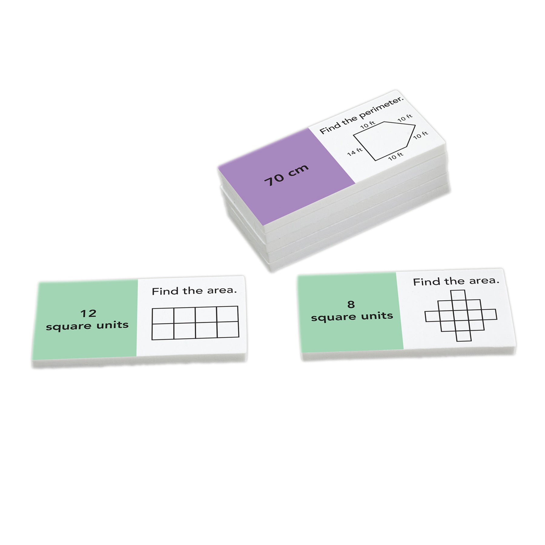 Didax Area and Perimeter Foam Dominoes Set - Educational Math Game