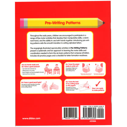 Didax Pre-Writing Patterns Book - Motor Skills Development - Paperback