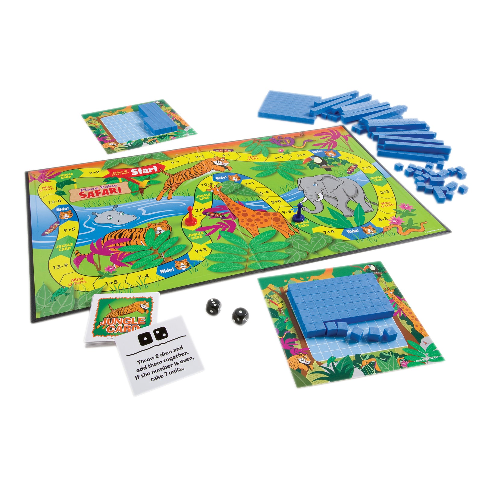 Didax Place Value Safari Game - Jungle Math Adventure