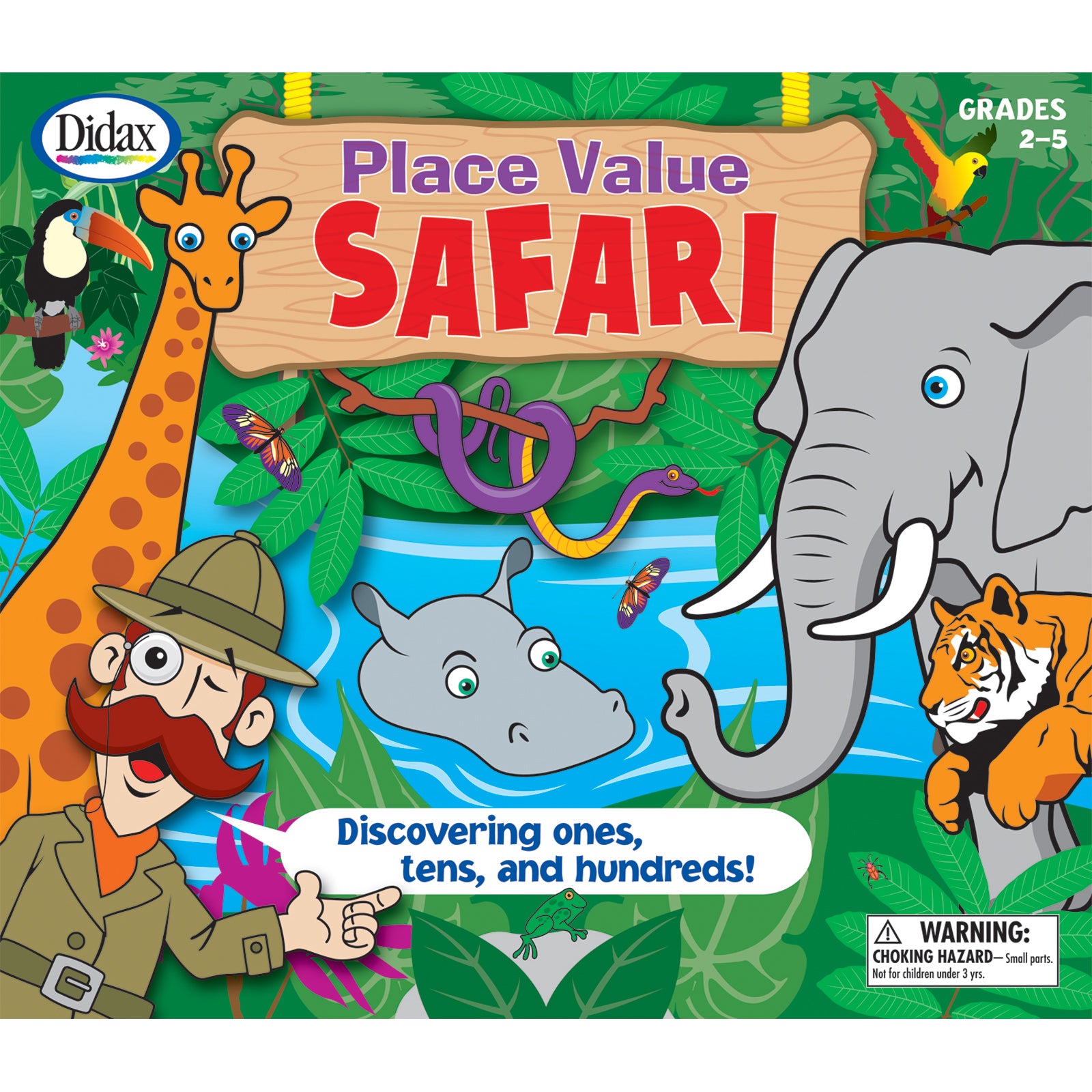 Didax Place Value Safari Game - Jungle Math Adventure