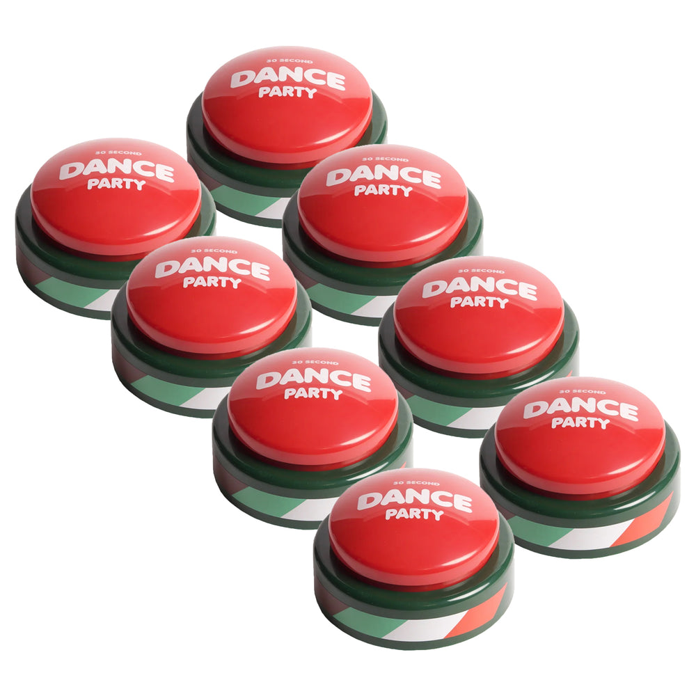 Holiday Magic 30-Second Dance Party Button: Festive 8-Pack