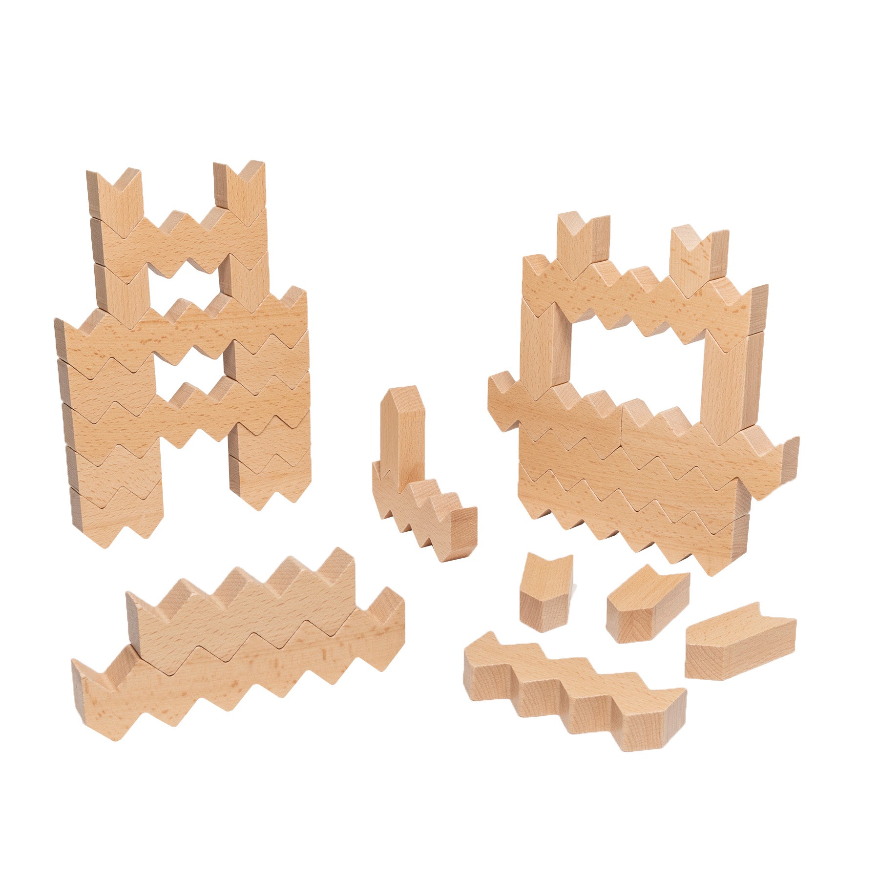 Educational Advantage ZigZag Blocks - 30 Piece Building Set