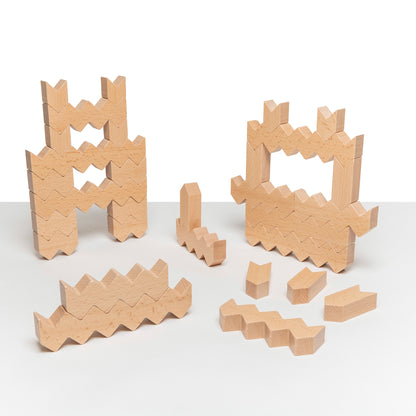 Educational Advantage ZigZag Blocks - 30 Piece Building Set