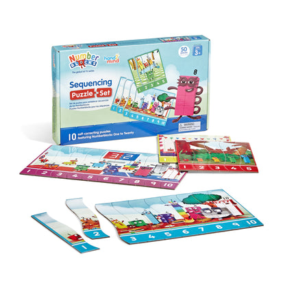 Hand2Mind Numberblocks Math Puzzle 3-Pack - Counting, Addition, Sequencing