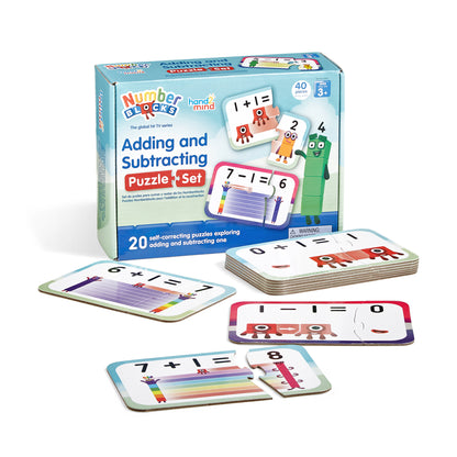 Hand2Mind Numberblocks Math Puzzle 3-Pack - Counting, Addition, Sequencing