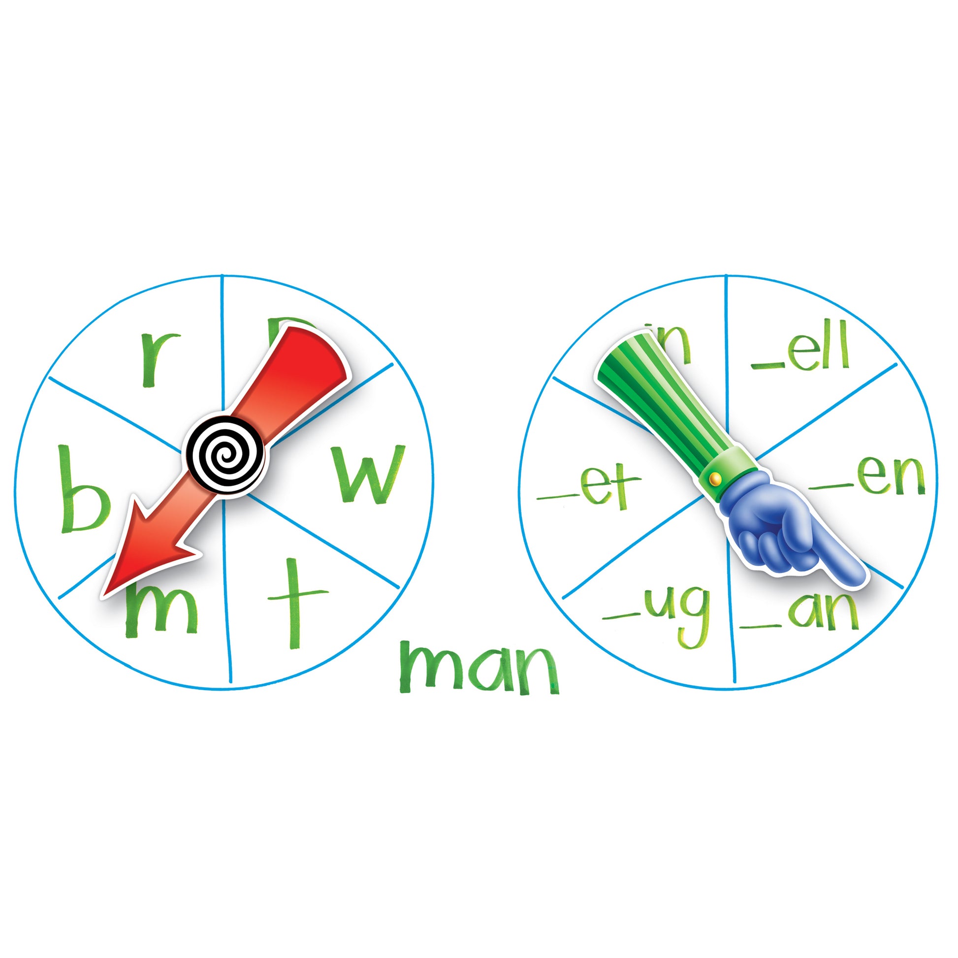 Educational Insights SpinZone Magnetic Whiteboard Spinners - Set of 3