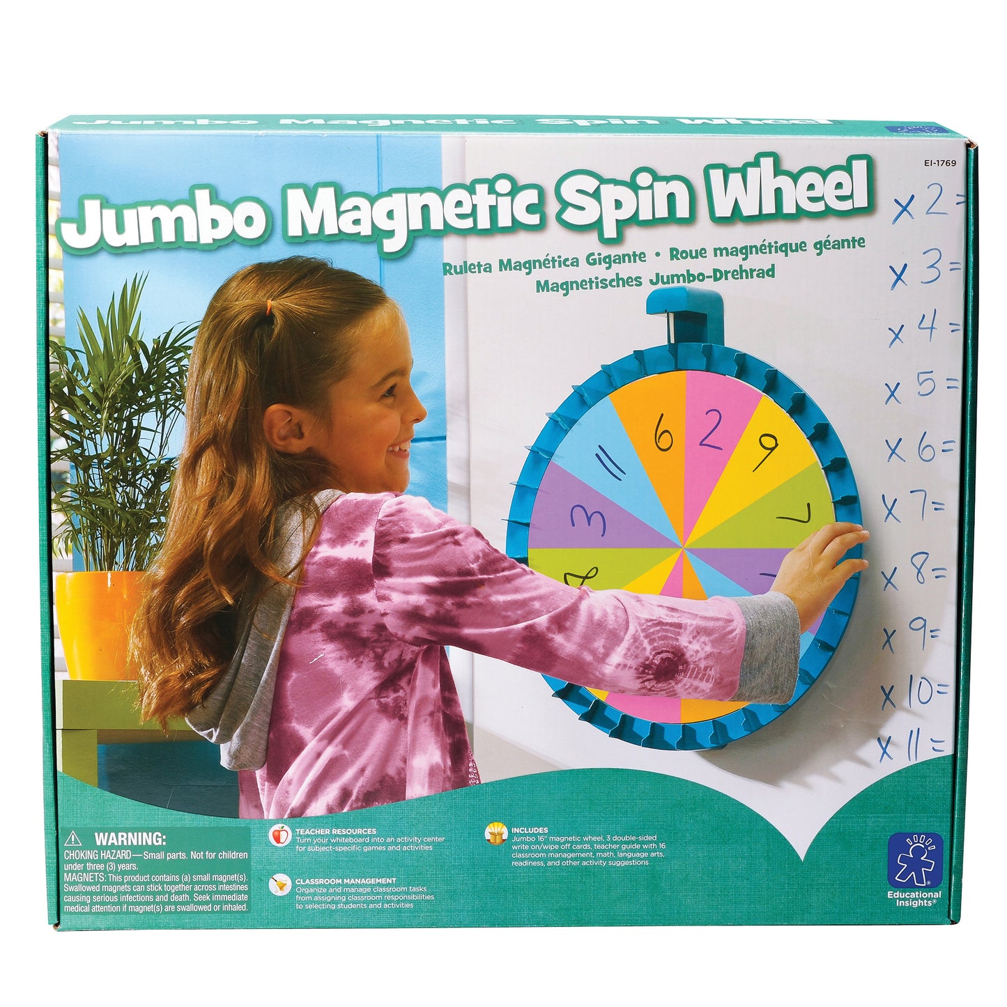 Educational Insights SpinZone Magnetic Whiteboard Spinner - Interactive Classroom Game Tool