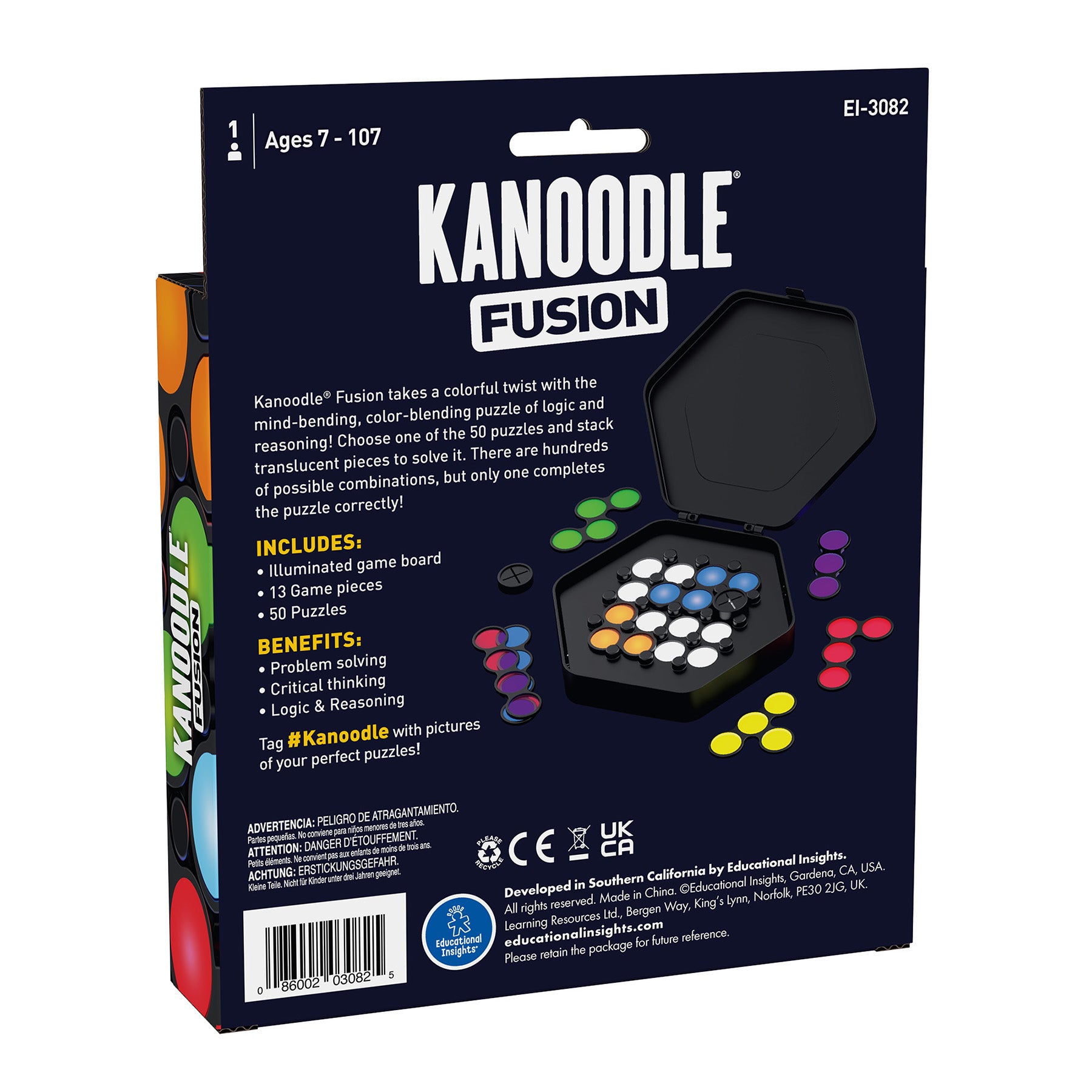 Educational Insights Kanoodle Fusion - Interactive Color-Mixing Puzzle