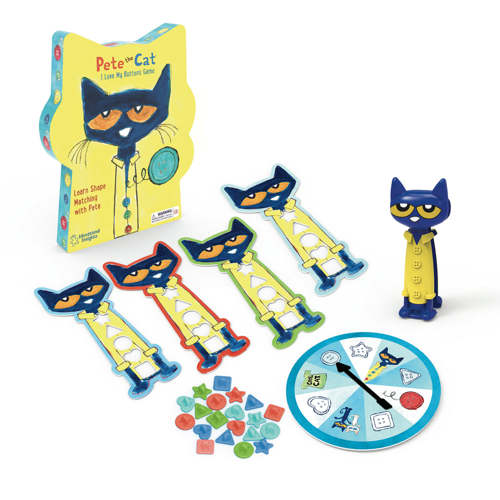 Educational Insights Pete the Cat I Love My Buttons Game - Interactive Matching Board