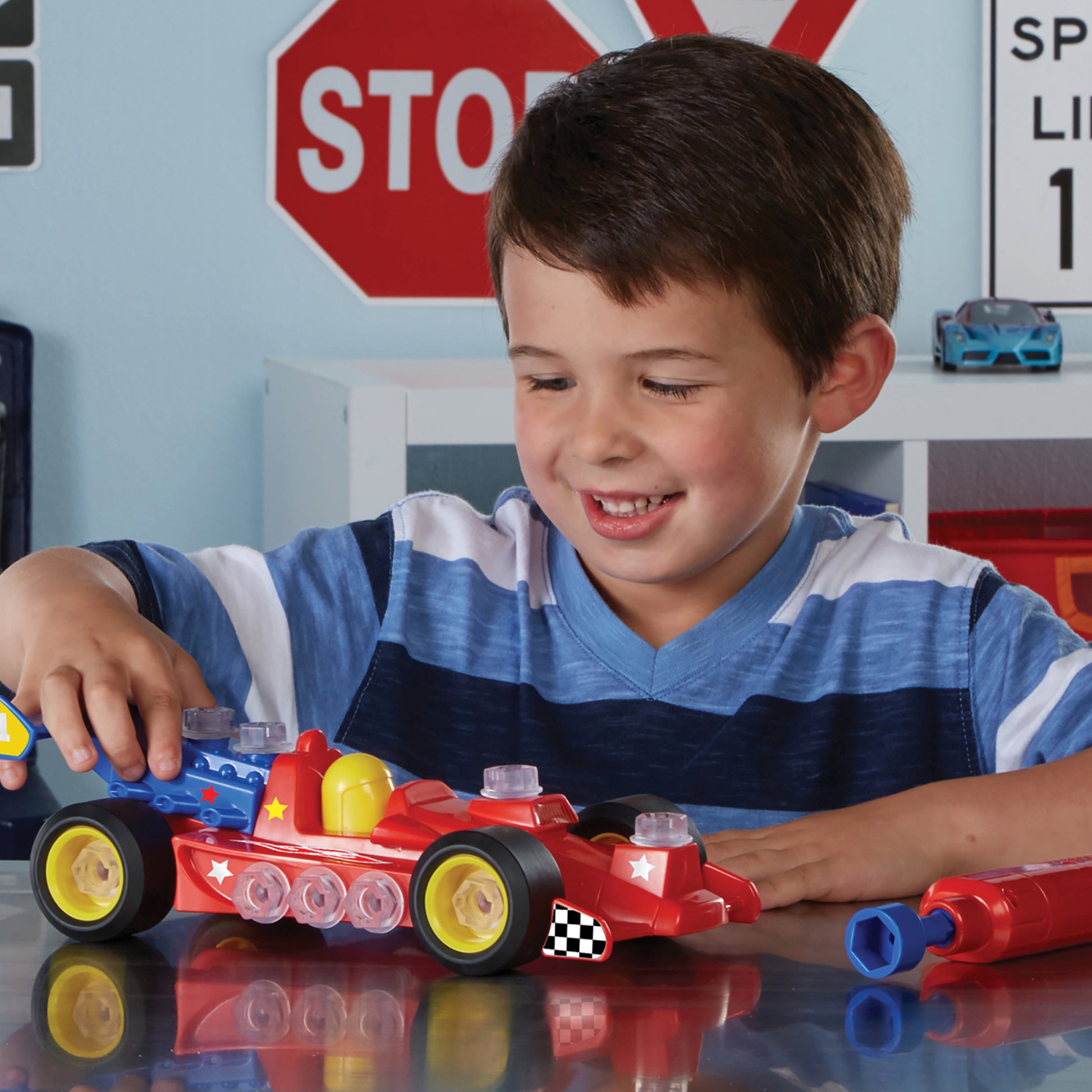 Educational Insights Design & Drill Power Play Vehicles - Race Car