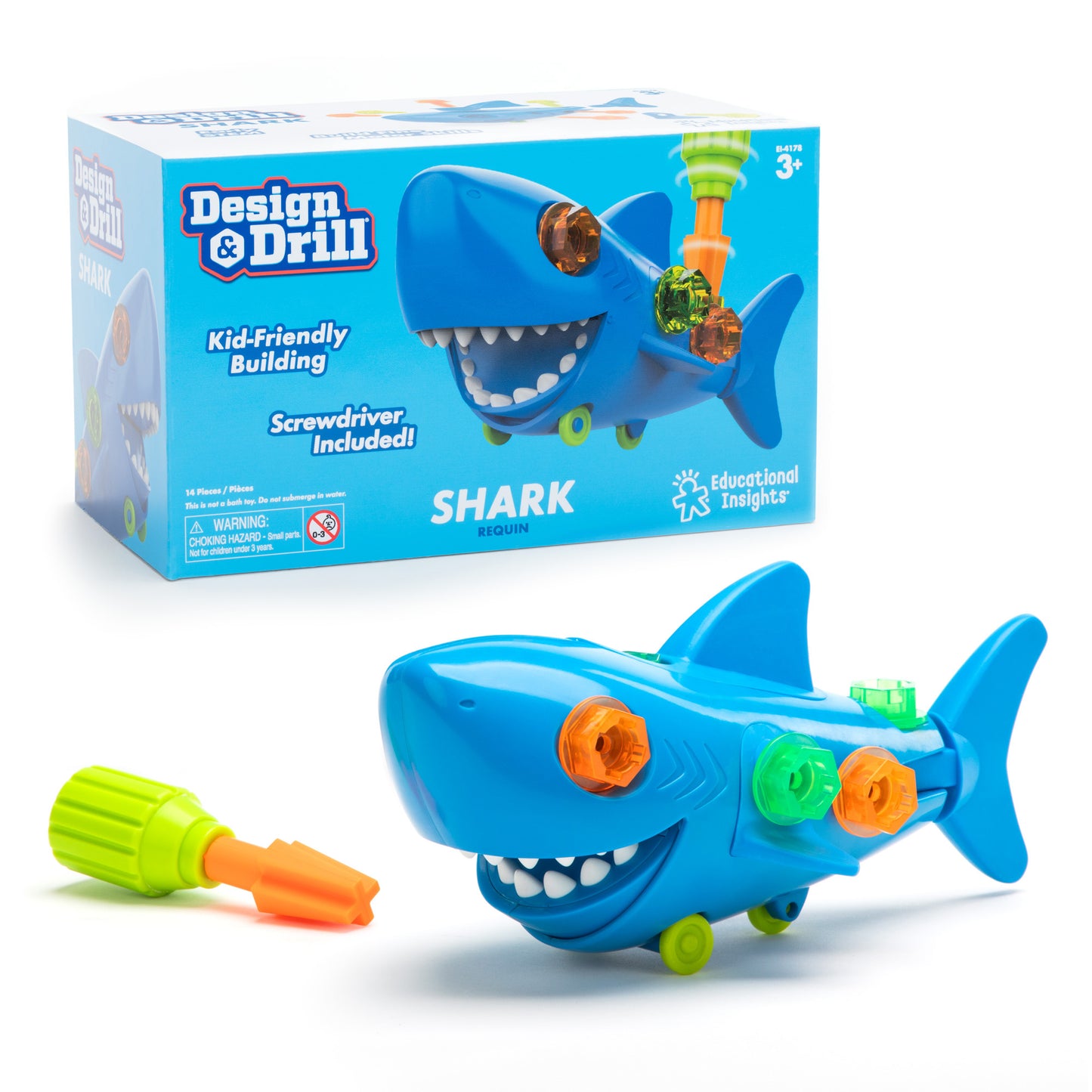 Educational Insights Design & Drill Shark - Interactive Building Toy