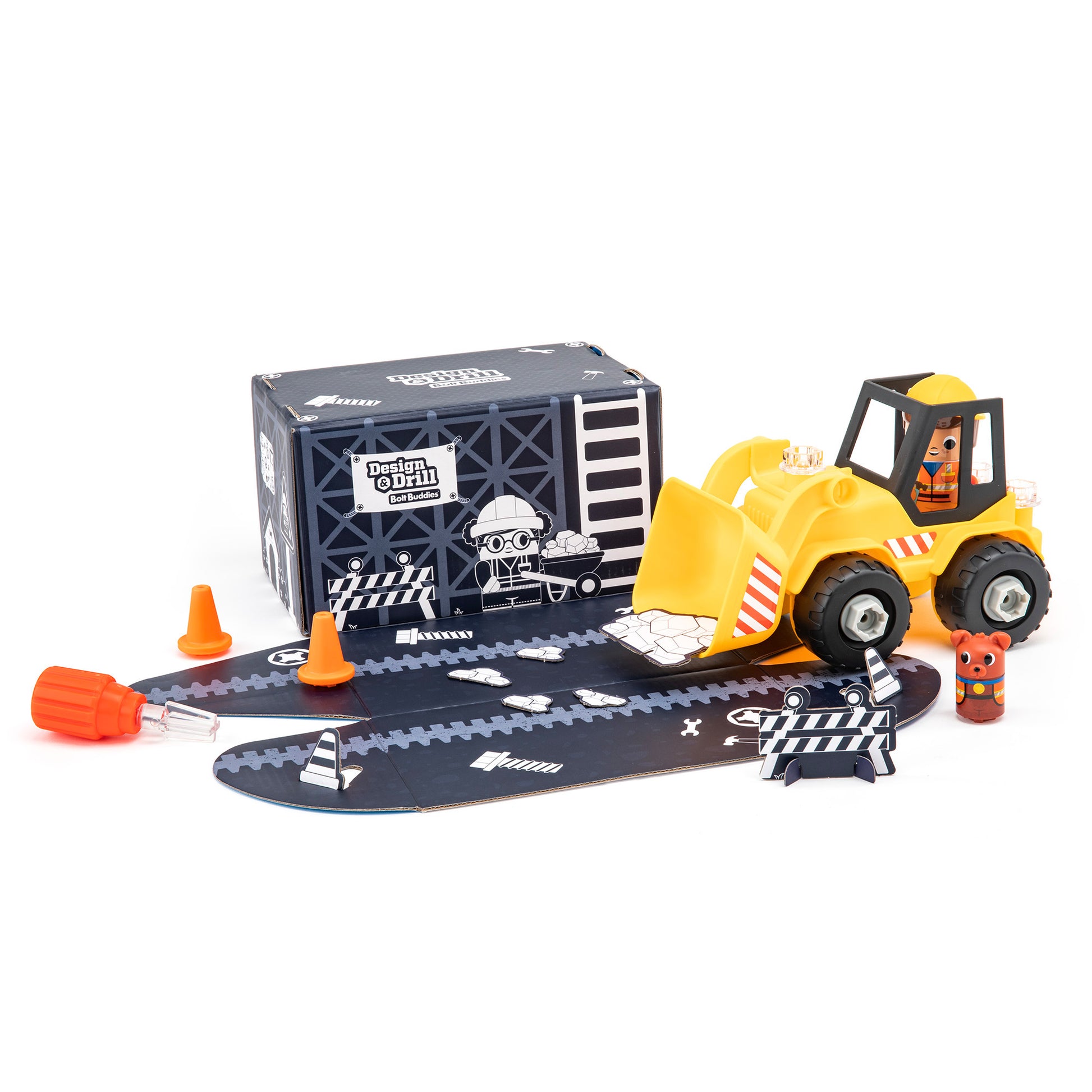 Educational Insights Design & Drill Bolt Buddies Bulldozer - Interactive Construction Toy