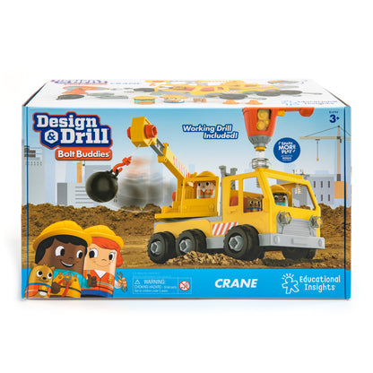 Educational Insights Design & Drill Bolt Buddies Crane - Interactive Construction Toy