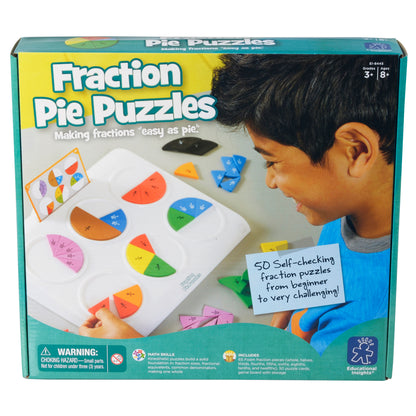 Educational Insights Fraction Pie Puzzles - Engaging Math Learning Toy