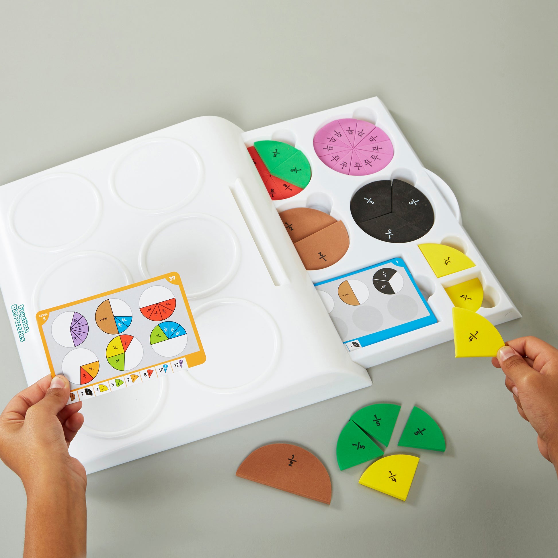 Educational Insights Fraction Pie Puzzles - Engaging Math Learning Toy