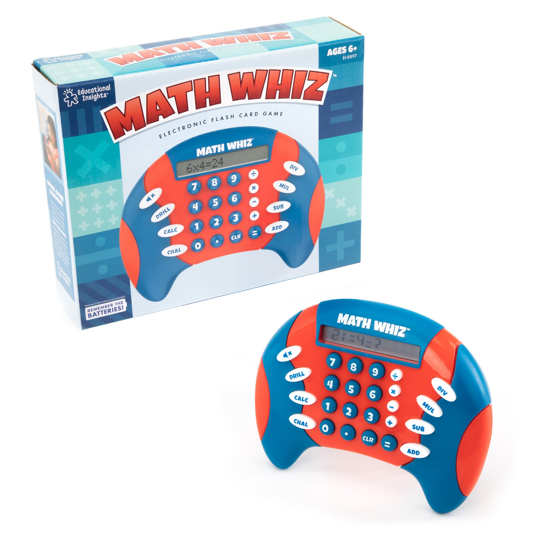 Educational Insights Math Whiz Handheld Electronic Math Game for Ages 6+