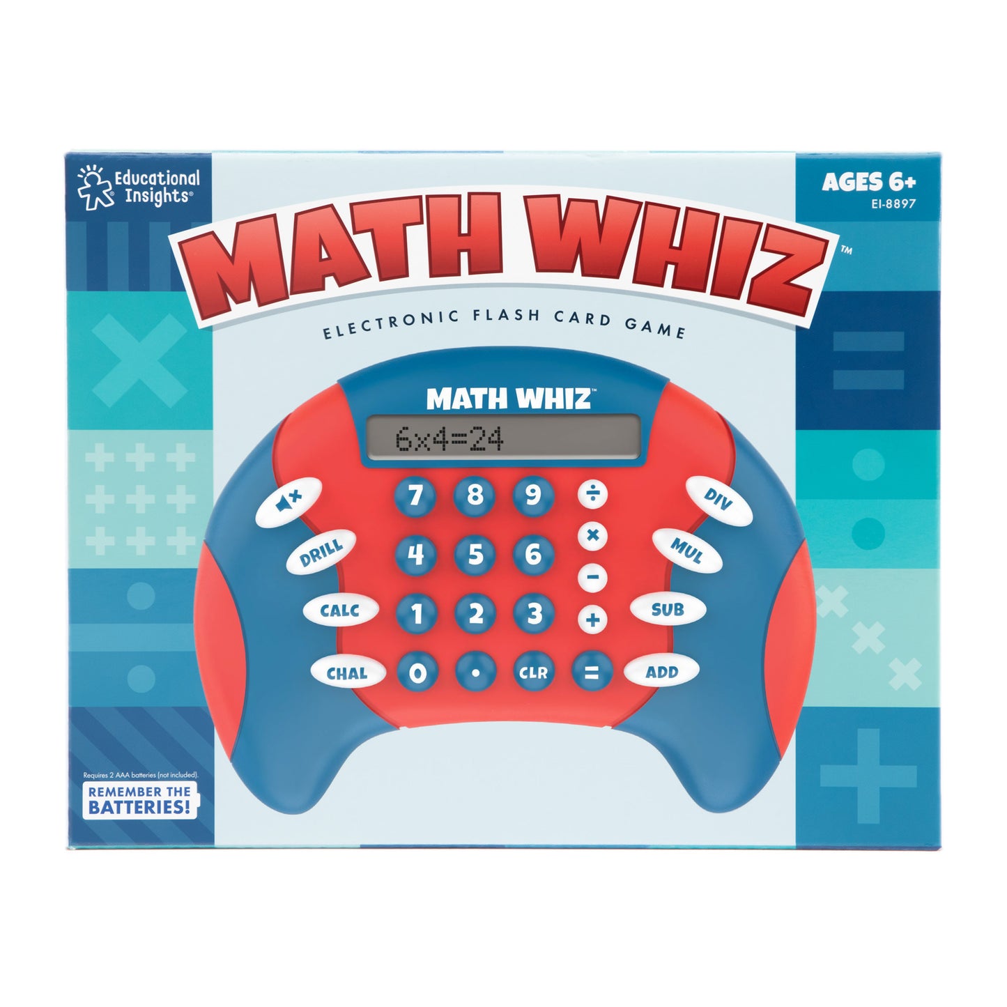 Educational Insights Math Whiz Handheld Electronic Math Game for Ages 6+