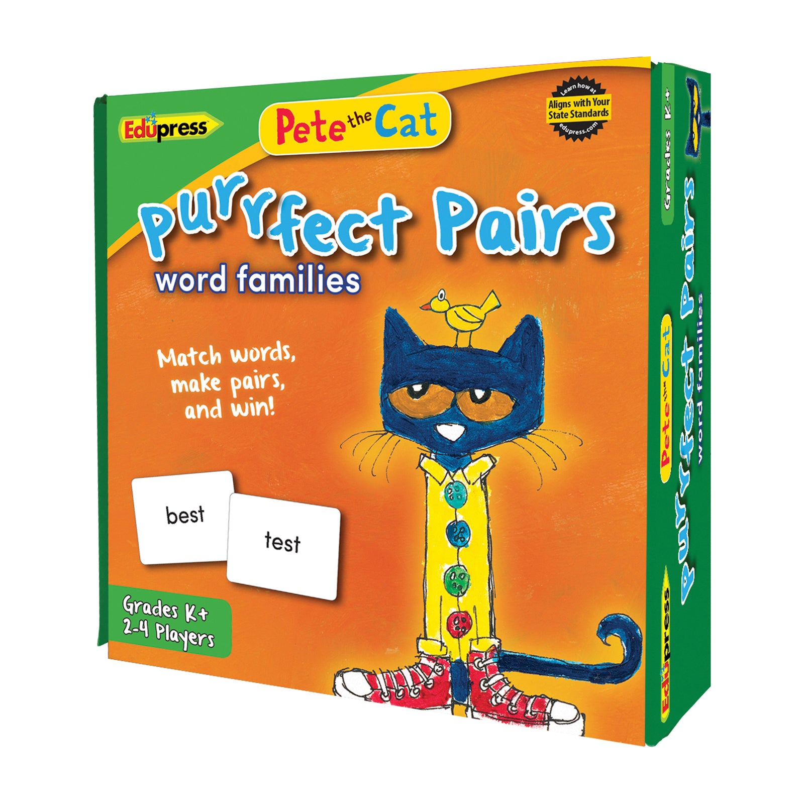 Edupress Pete the Cat Purrfect Pairs Game - Word Families Edition