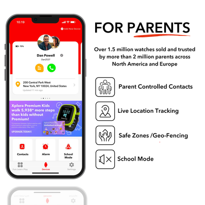 Xplora XGO3 Kids' Smart Watch - GPS, Voice Messaging - Multiple Colors