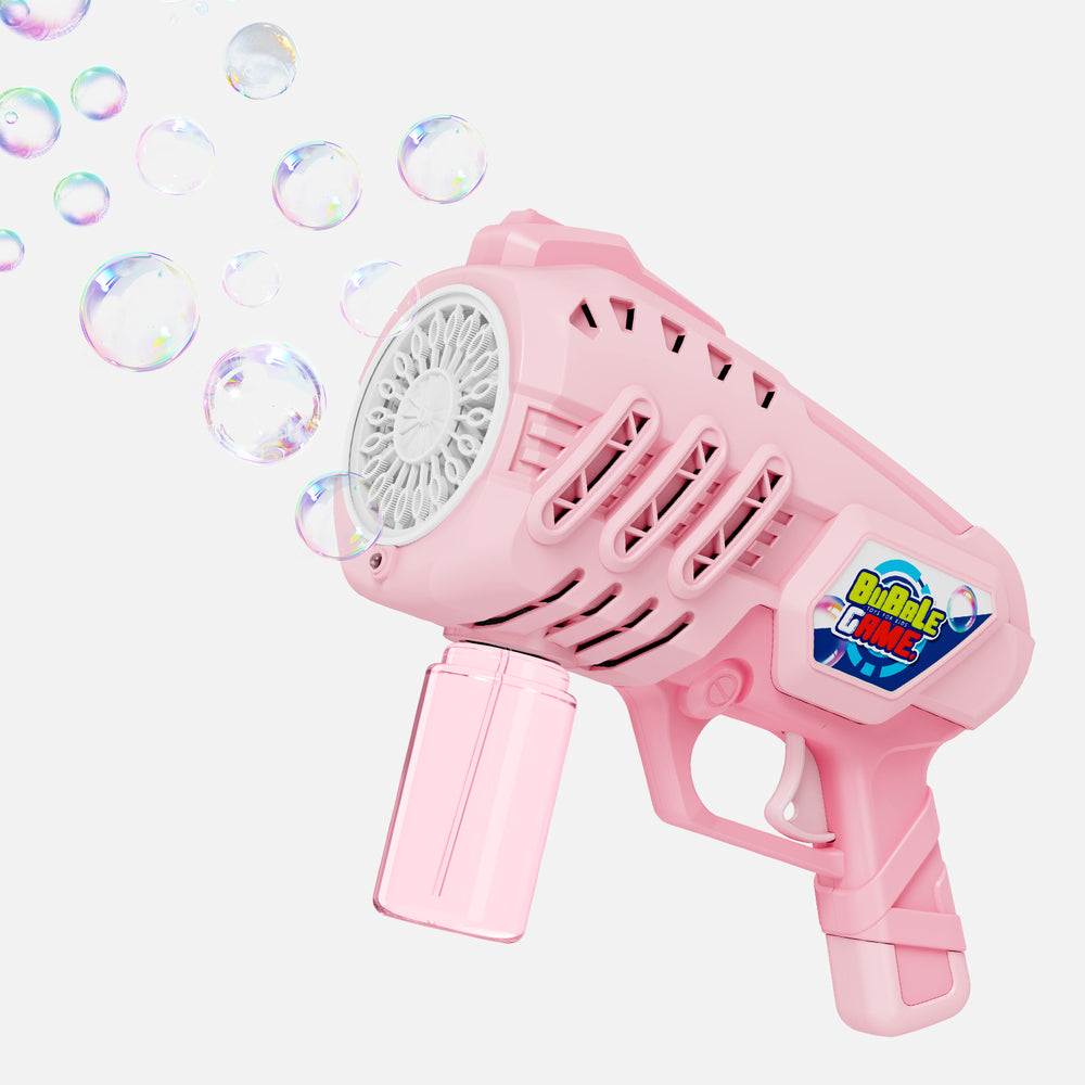 Contixo Bubble Gun Blaster for Kids & Toddlers, Leak-Proof Design, Bubble Machine, Includes Bubble Solution - Pink