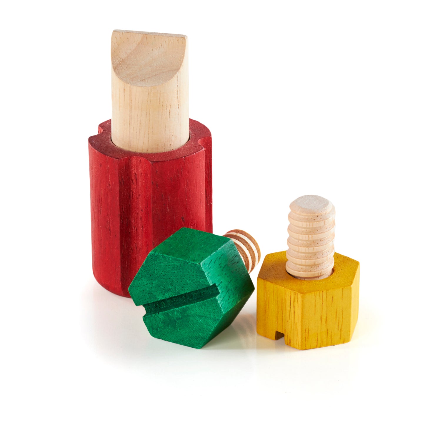 Guidecraft Screw Block™ - Colorful Fine Motor Skill Enhancer - 8 Pieces