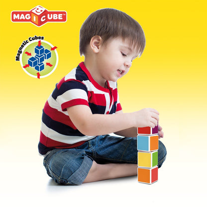 Geomag Magicube 64-Piece Multicolor Free Building Set - Creative Magnetic Blocks