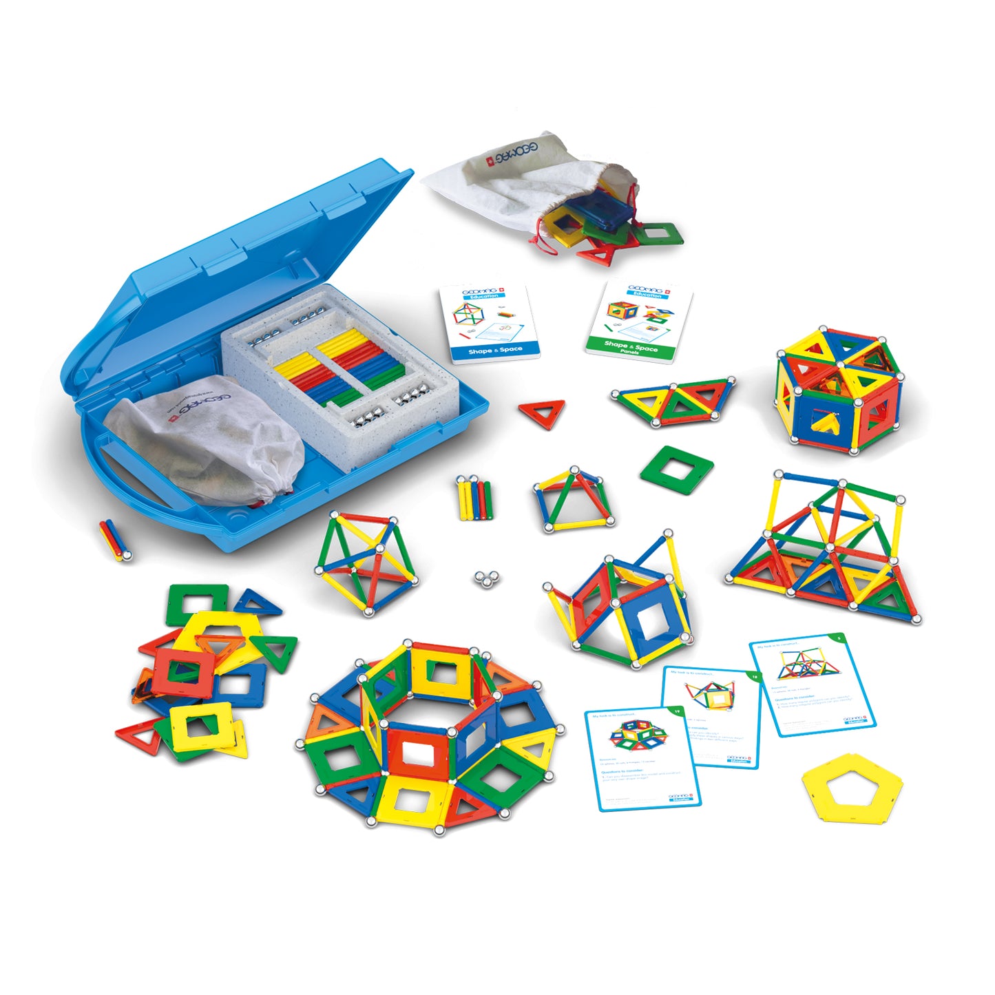 Geomag Geometry Lab Recycled Set - STEM Educational Toy - 244 Pieces