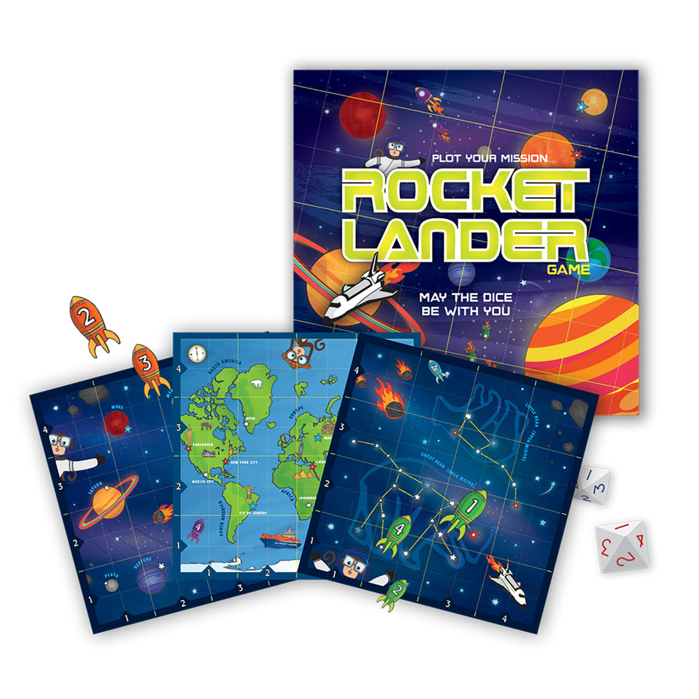 Griddly Kids Rocket Lander Graphing Game - Strategic STEM Challenge