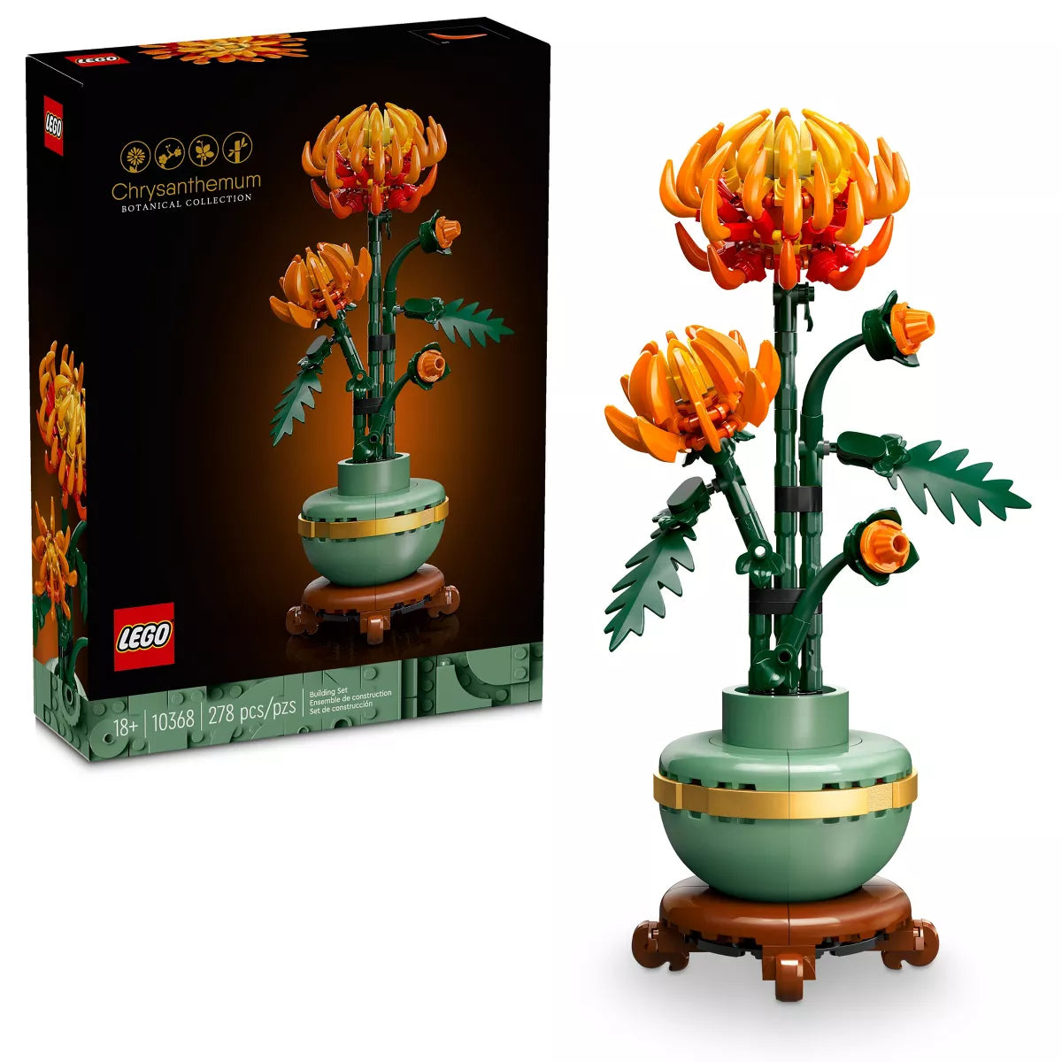 LEGO Icons Chrysanthemum Flower Decor Building Set 10368