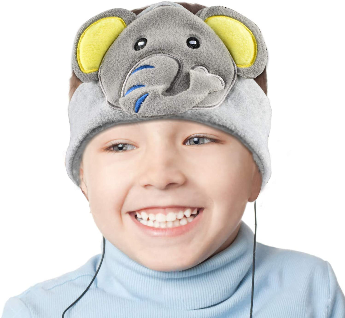 Contixo H1 Kids Adjustable Fleece Headband Headphones - Elephant Design