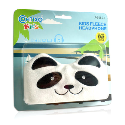 Contixo H1 Kids Adjustable Fleece Headband Headphones - Panda Design