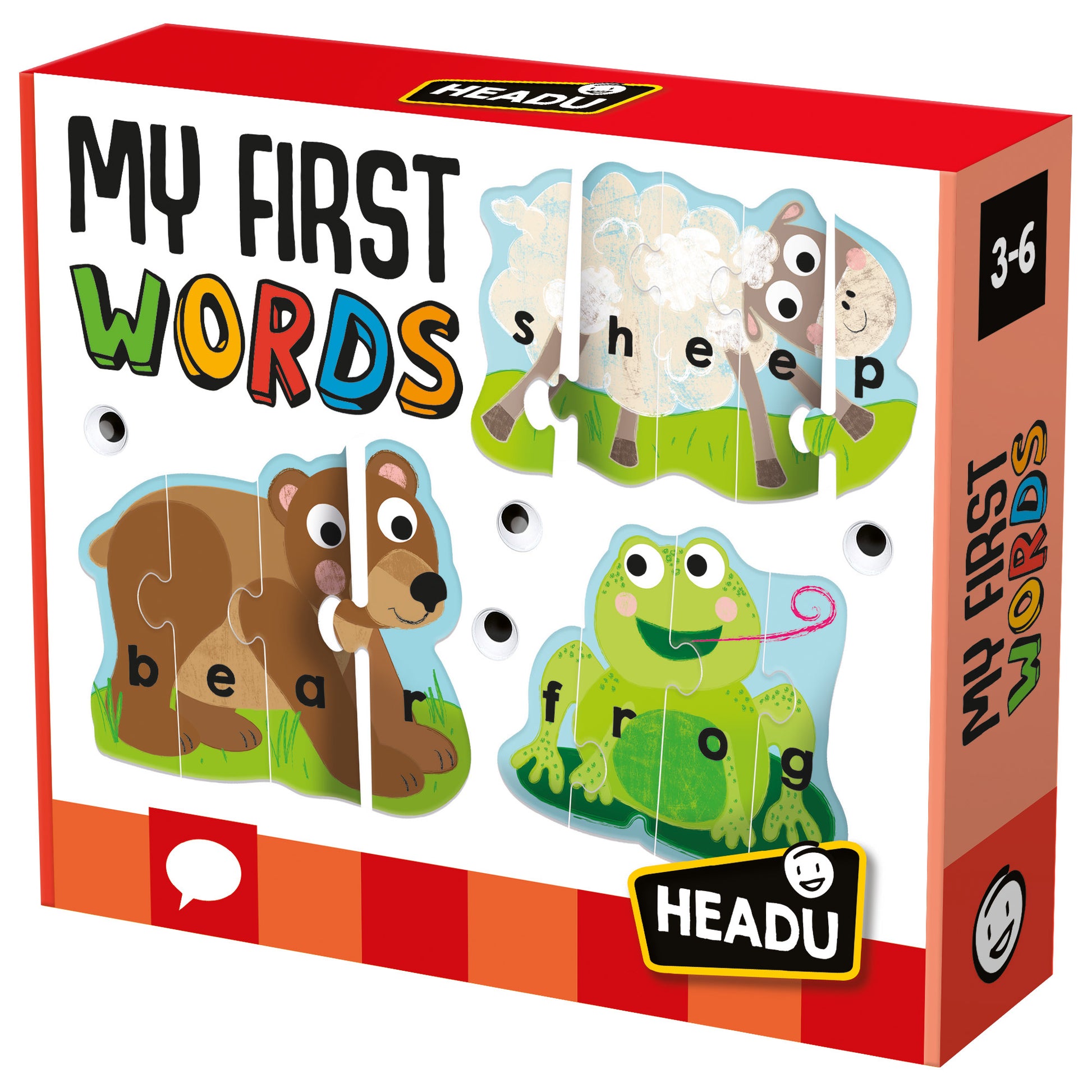 Headu My First Words - Self-Correcting Animal Puzzle Game