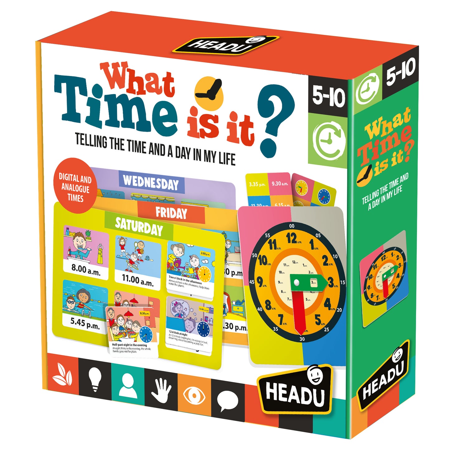 Headu What Time Is It - Interactive Learning Clock Game