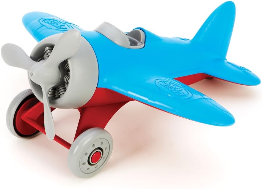 Green Toys Eco-Friendly Preschool Toy Plane - Blue and Red