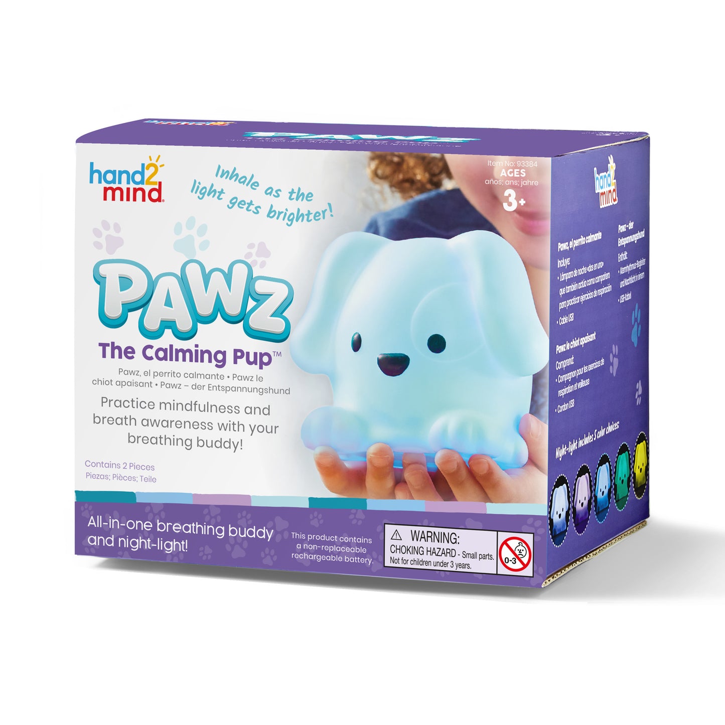 Hand2Mind PAWZ The Calming Pup Interactive Light-Up Toy