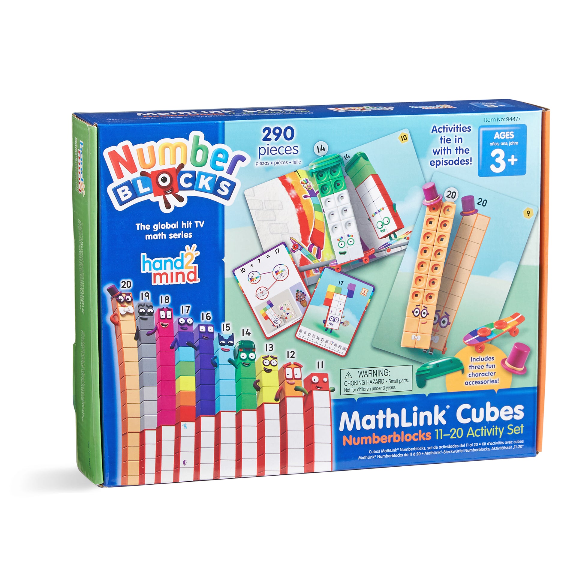 Hand2Mind Numberblocks MathLink Cubes 11-20 Activity Set - Educational Math Toy