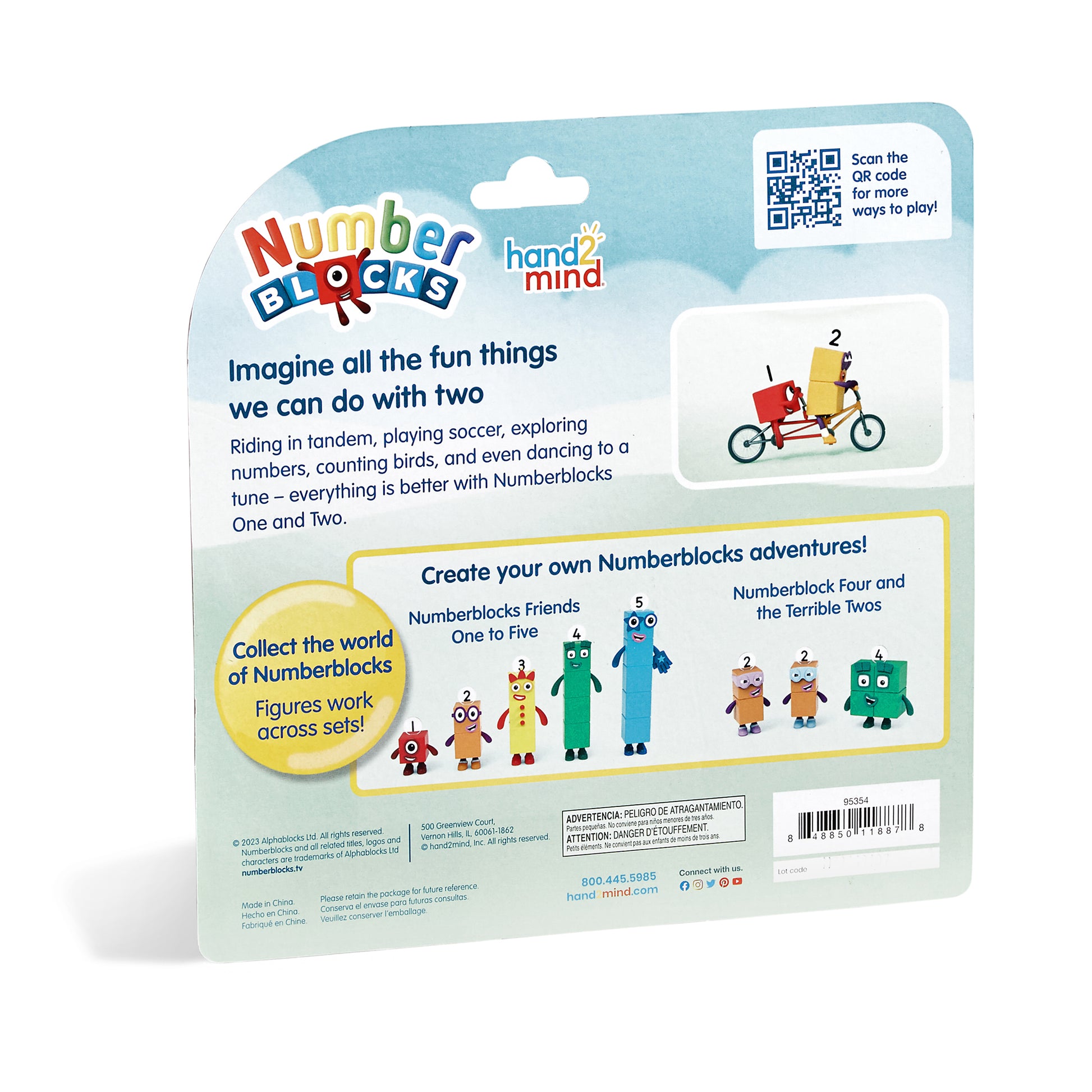 Hand2Mind Numberblocks One and Two Interactive Bike Adventure Toy