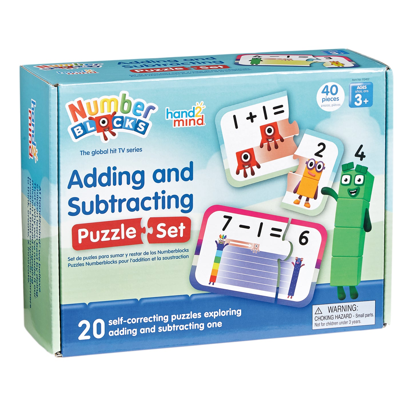 Hand2Mind Numberblocks Math Puzzle Set - Adding & Subtracting