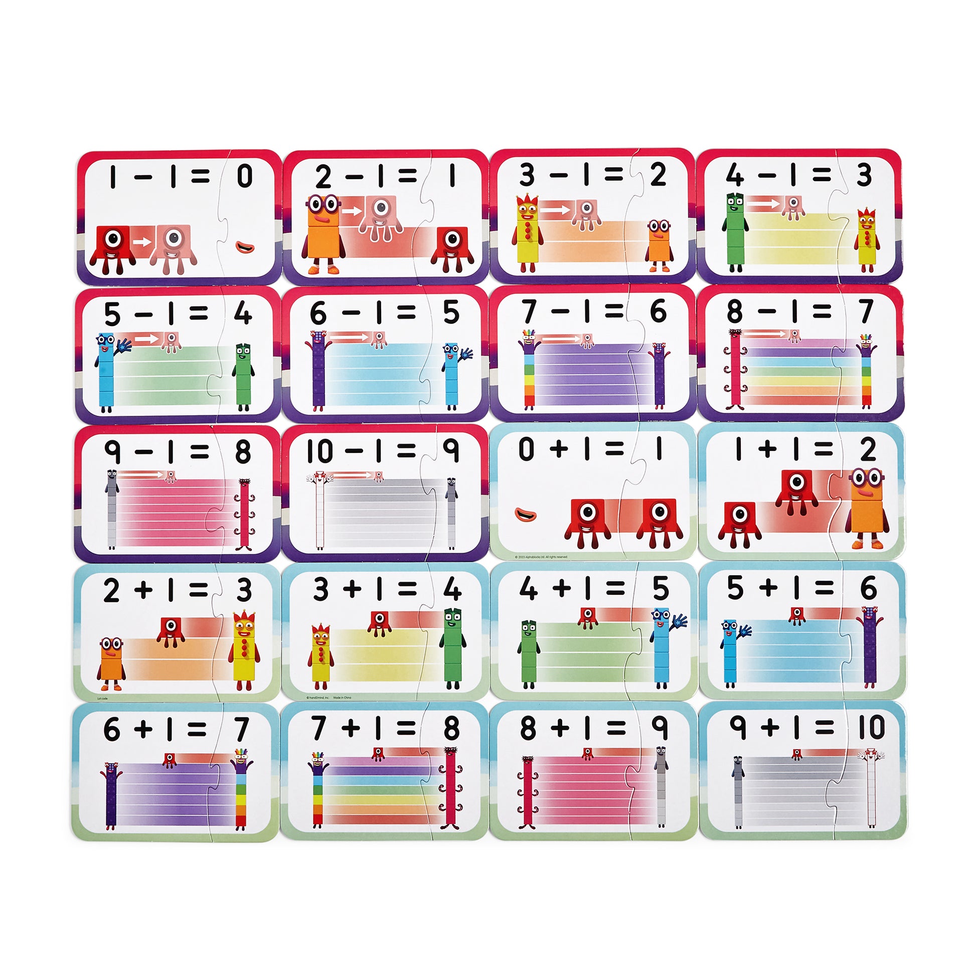 Hand2Mind Numberblocks Math Puzzle Set - Adding & Subtracting