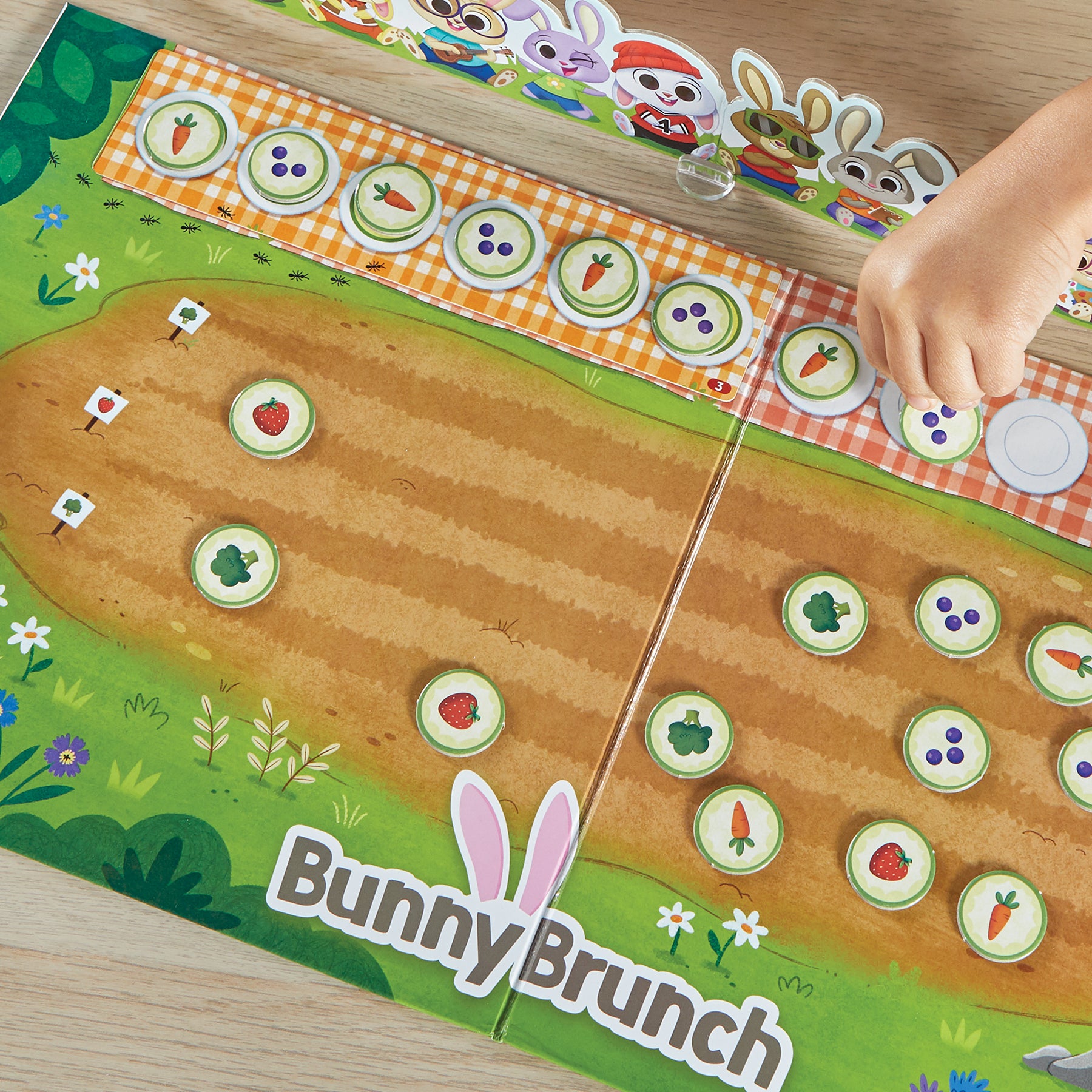 Hand2Mind Bunny Brunch - Cooperative Patterning Game for Kids