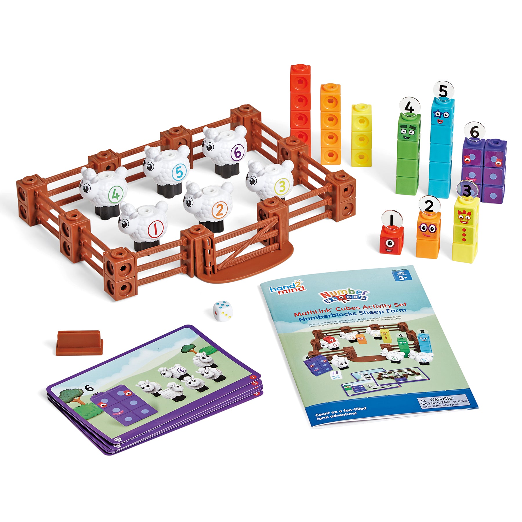 Hand2Mind MathLink Cubes Activity Set - Numberblocks Sheep Farm Adventure